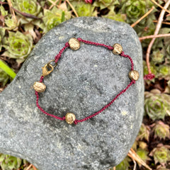 five charm seed bracelet