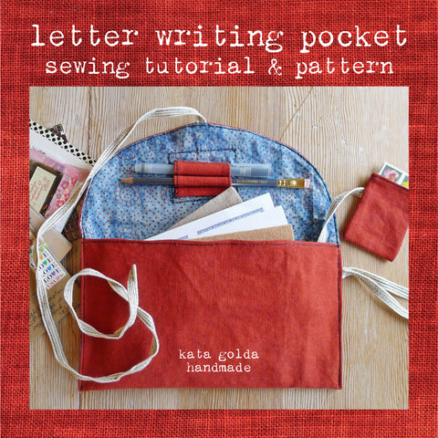 sewing tutorial: letter writing pocket