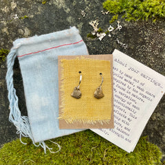 shell charm earrings: recycled bronze & sterling silver