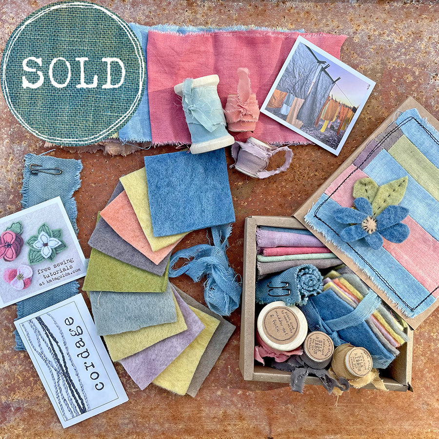 spring plant-dyed treasure box for the stitcher