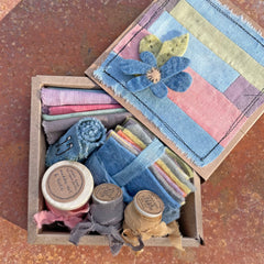 spring plant-dyed treasure box for the stitcher