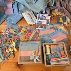 spring plant-dyed treasure box for the stitcher
