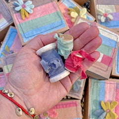 spring plant-dyed treasure box for the stitcher