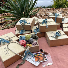 summer plant-dyed treasure box for the stitcher
