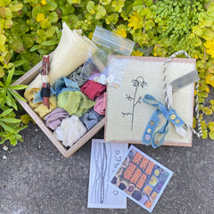 summer plant-dyed treasure box for the stitcher