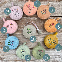plant-dyed botanical tape measures