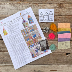 DIY three tiny house ornaments