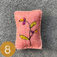 tiny botanical pin cushion