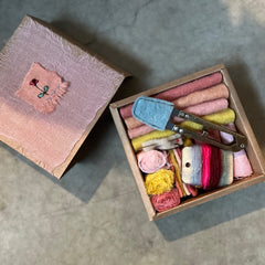 home-dyed treasure box for the stitcher