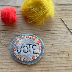 sewing tutorial: VOTE button