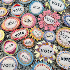 sewing tutorial: VOTE button