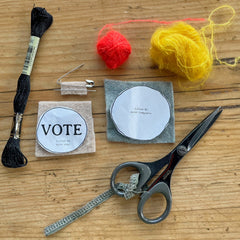sewing tutorial: VOTE button