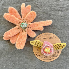 wool felt flower pins