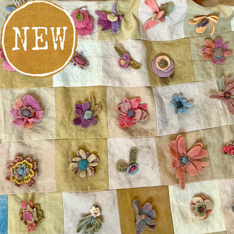 wool felt flower pins