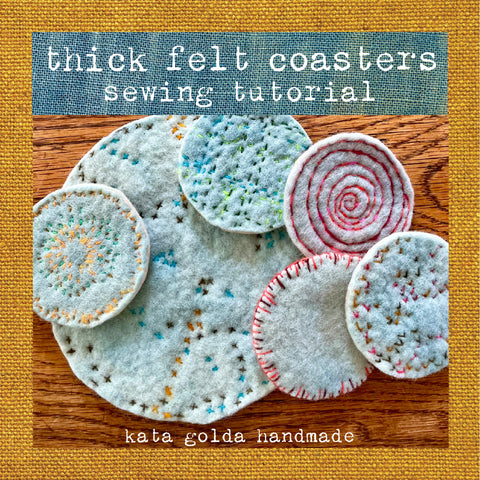 free sewing tutorial: thick wool felt coasters and trivets