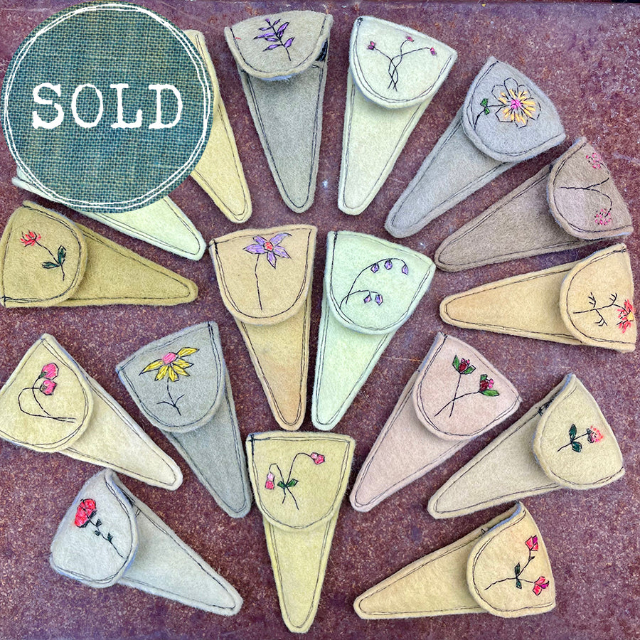 plant-dyed botanical scissor slips: yellows & greens