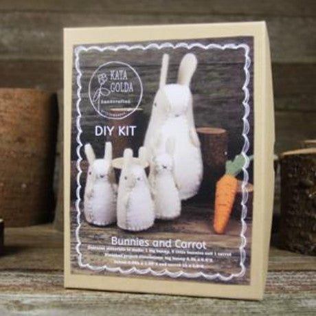 DIY kraft box: bunnies and carrot