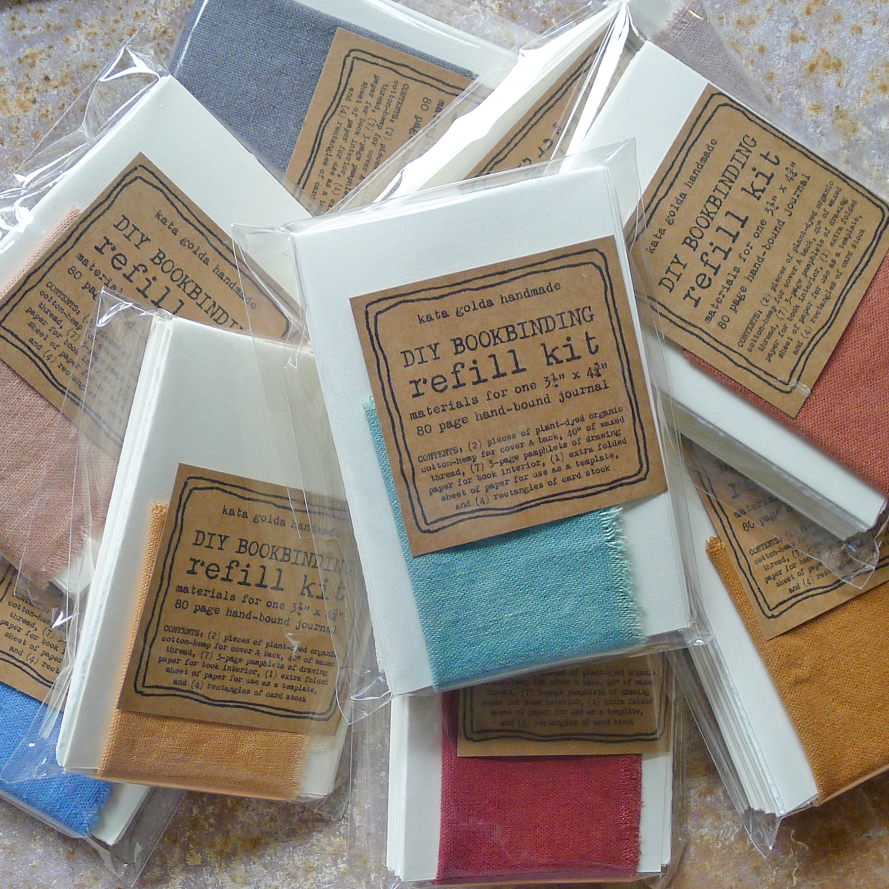 REFILL for DIY bookbinding kit: 9 color options – kata golda handmade