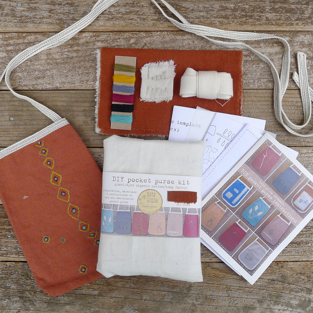 DIY pocket purse kit: 9 color options