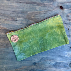 notions pouch: green & red