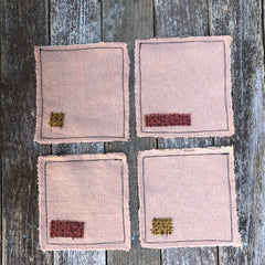 plant-dyed patch coasters