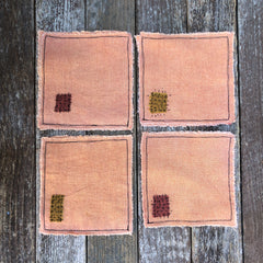 plant-dyed patch coasters