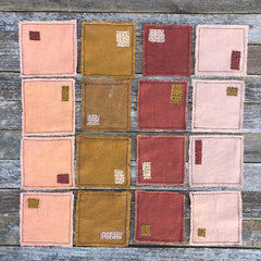 plant-dyed patch coasters