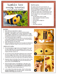 free sewing tutorial: bumble bee