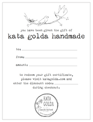 kata golda gift certificate (electronic)