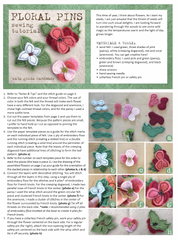 free sewing tutorial: floral pins