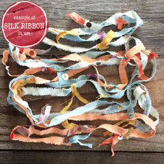 plant-dyed silk ribbon: terracotta