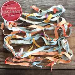 plant-dyed silk ribbon
