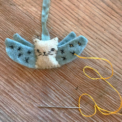 free sewing tutorial: angel kitty ornament