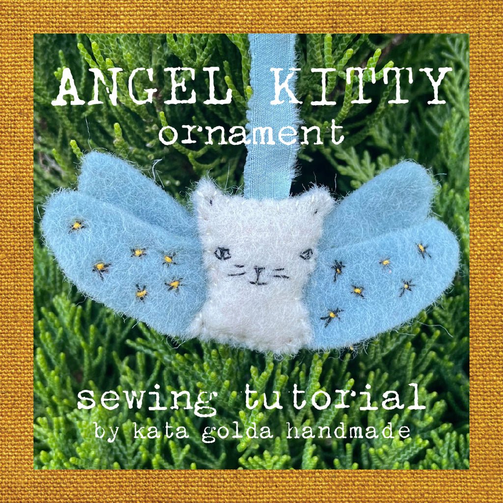 free sewing tutorial: angel kitty ornament