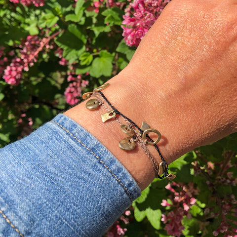 charm bracelet: shale and tiny tile