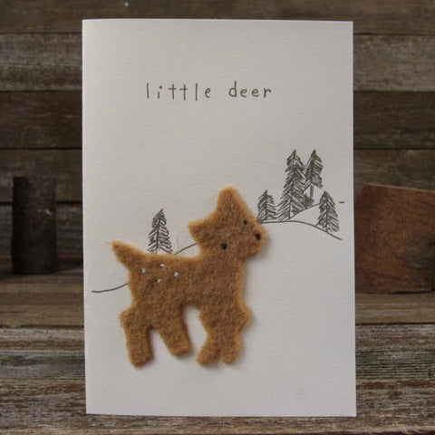 card: little dear, deer