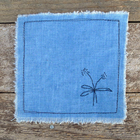 botanical mix-and-match coaster: blue