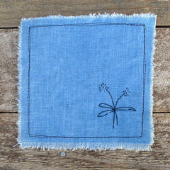 botanical mix-and-match coaster: blue