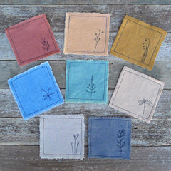 botanical mix-and-match coaster: blue