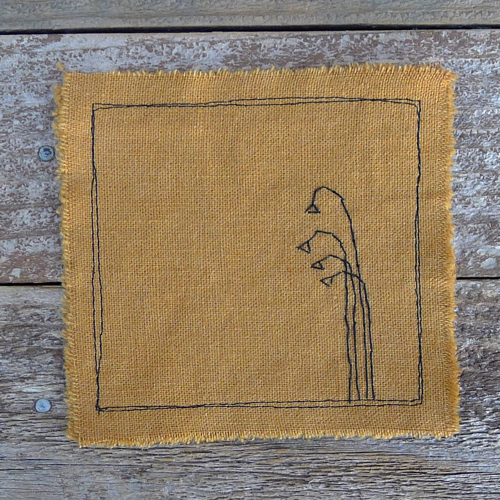 botanical mix-and-match coaster: ochre