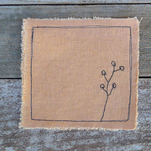 botanical mix-and-match coaster: orange