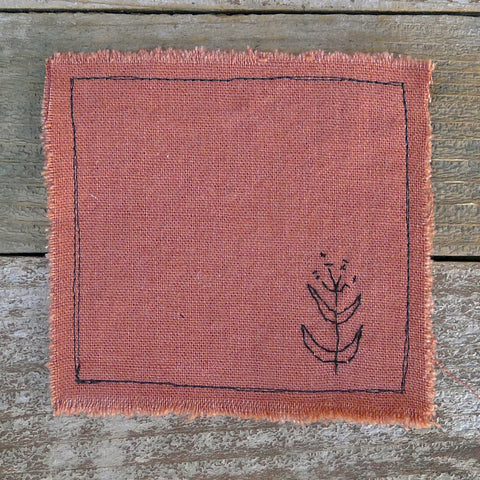 botanical mix-and-match coaster: terracotta
