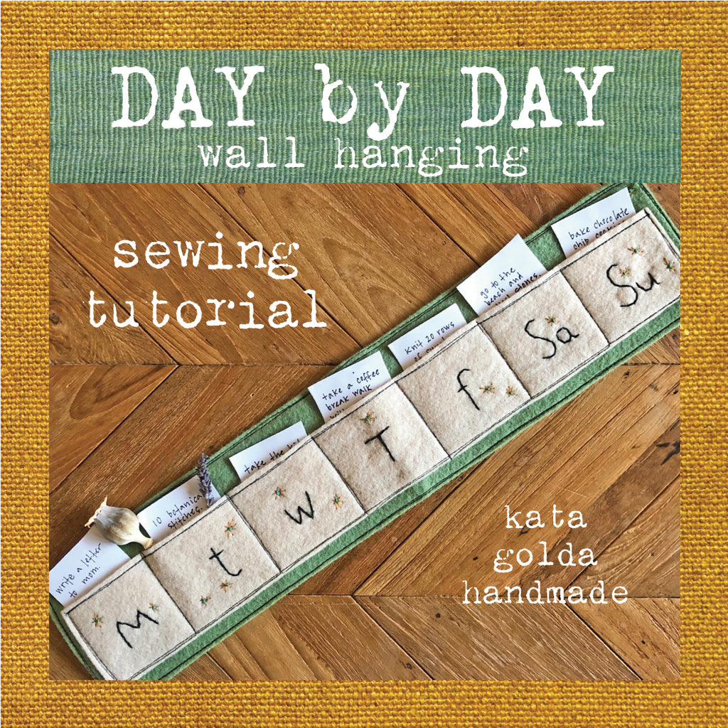 free sewing tutorial: day by day wall hanging