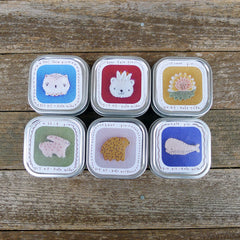 decorative wool pin: bear face