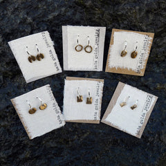 earrings: pebble