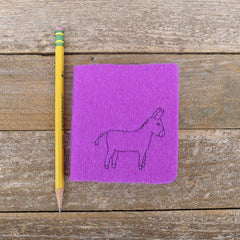little felt journal: donkey