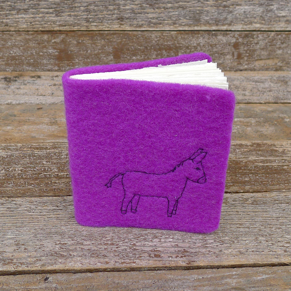 little felt journal: donkey