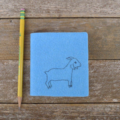 little felt journal: goat