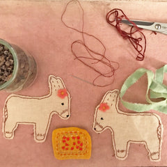 free sewing tutorial: festive donkey wall charm