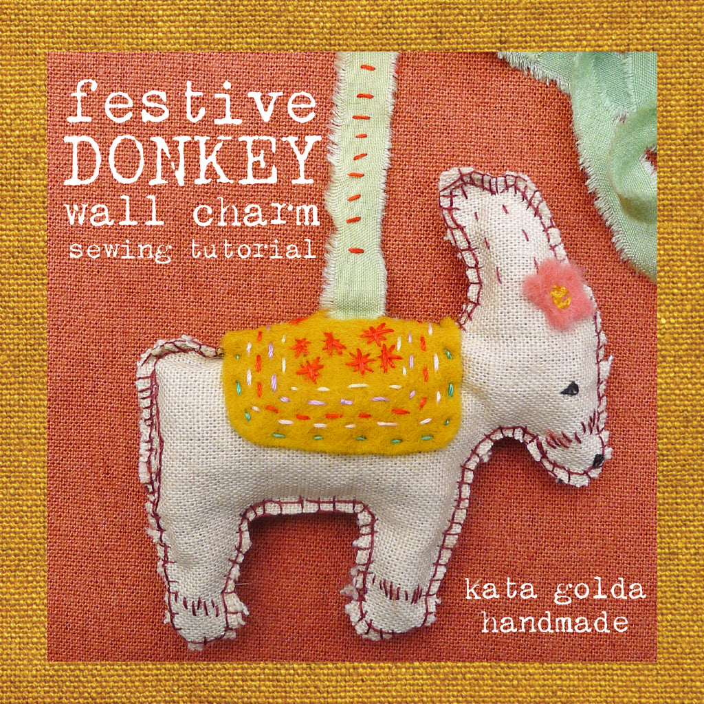 free sewing tutorial: festive donkey wall charm